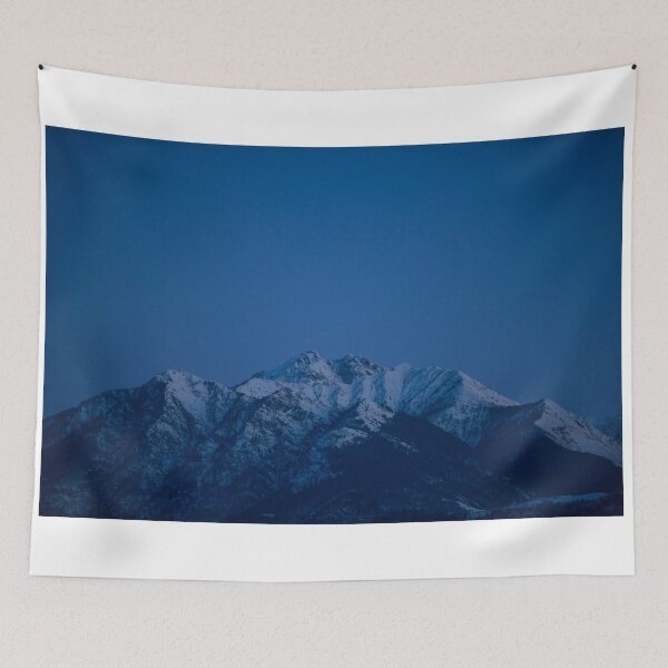 Item preview, Snow-capped Mountain Peak with Clear Blue Sky in Dusk designed and sold by Mats Silvan.
