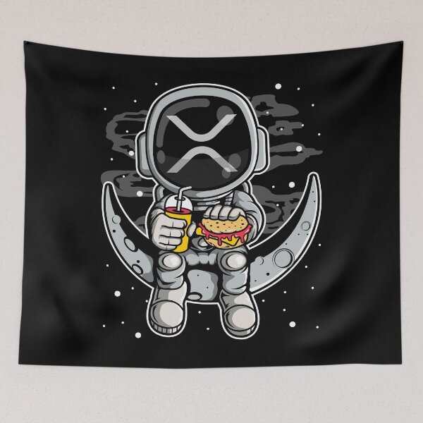 Item preview, Astronaut Fastfood Ripple XRP Coin To The Moon Crypto Token Blockchain Cryptocurrency Wallet designed and sold by JaxonBrown.