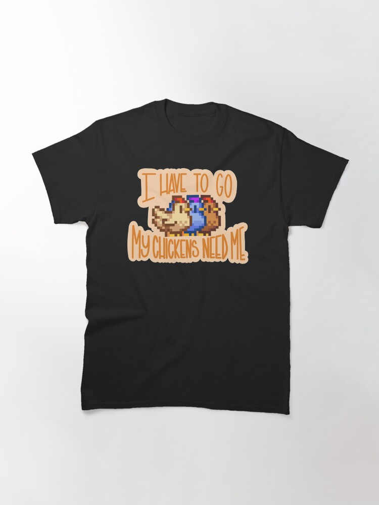 Imagen 3 de 7, Camiseta clásica con la obra Pollos de Stardew Valley, diseñada y vendida por boozyprintz.
