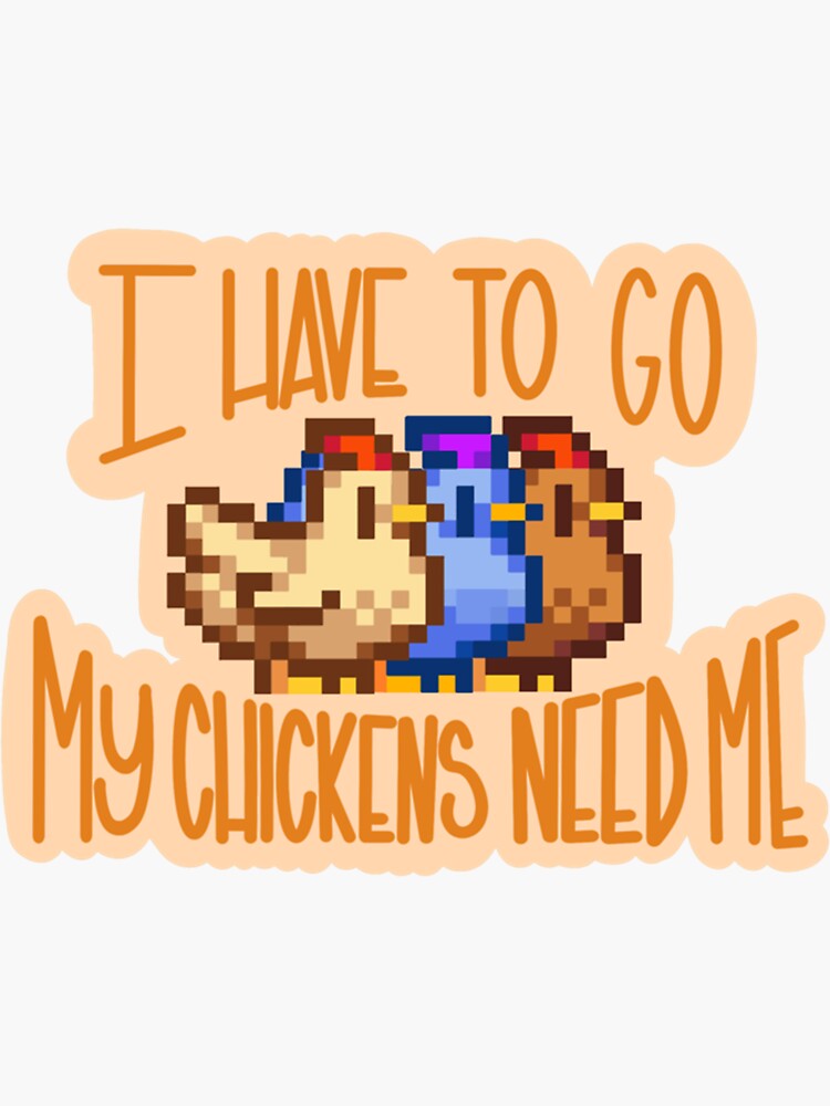 Thumbnail 3 of 3, Sticker, Stardew Valley chickens designed and sold by boozyprintz.