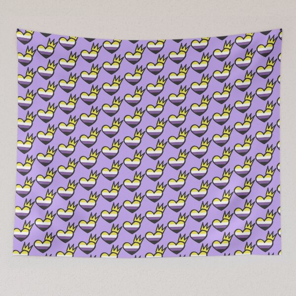 Item preview, NonBinary Pride Heart Crown designed and sold by Lori P.