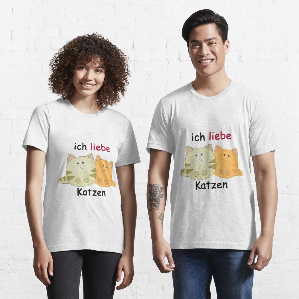 Poster Ich Liebe Katzen J Aime Les Chats En Allemand Deutsch Par Germandesigns Redbubble