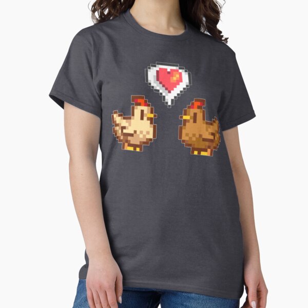 Aperçu de l'œuvre L'amour du poulet de Stardew Valley créée et vendue par boozyprintz.
