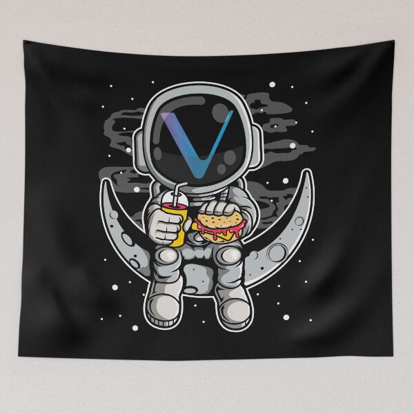 Item preview, Astronaut Fastfood Vechain VET Coin To The Moon Crypto Token Blockchain Cryptocurrency Wallet designed and sold by JaxonBrown.