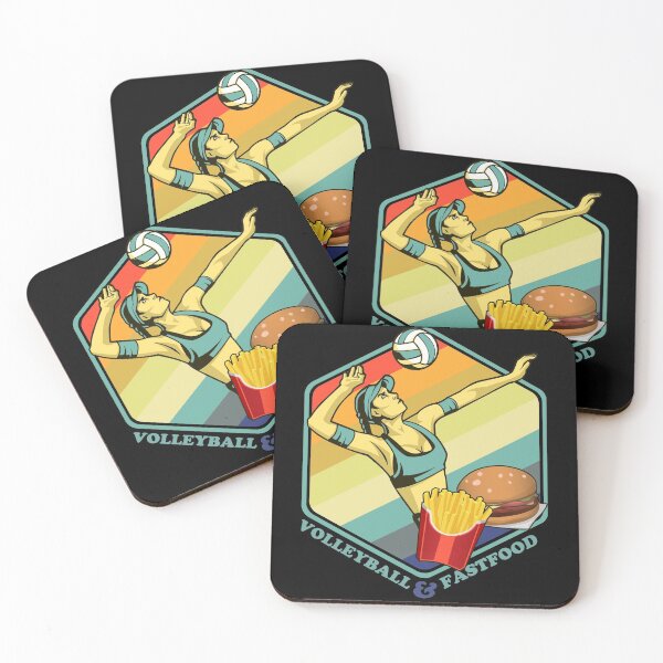 Item preview, Volleyball Girl Fastfood Burger Fries designed and sold by TheAplus.