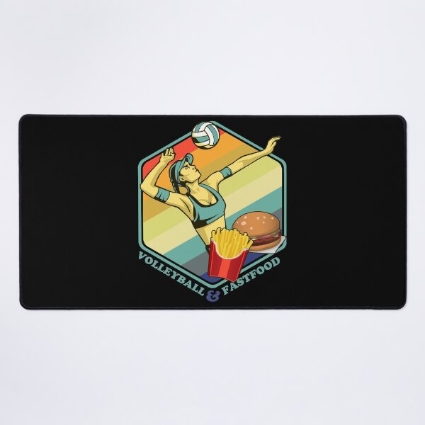 Item preview, Volleyball Girl Fastfood Burger Fries designed and sold by TheAplus.