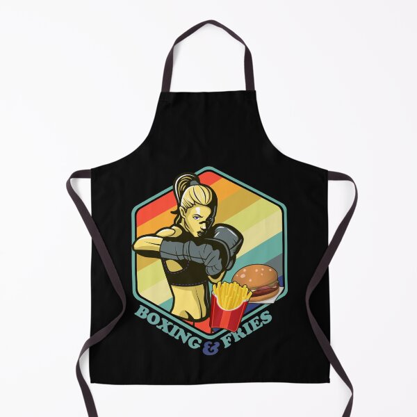 Item preview, Boxing Girl Fastfood Burger Fries Lady Boxer designed and sold by TheAplus.