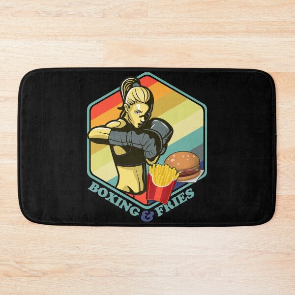 Item preview, Boxing Girl Fastfood Burger Fries Lady Boxer designed and sold by TheAplus.