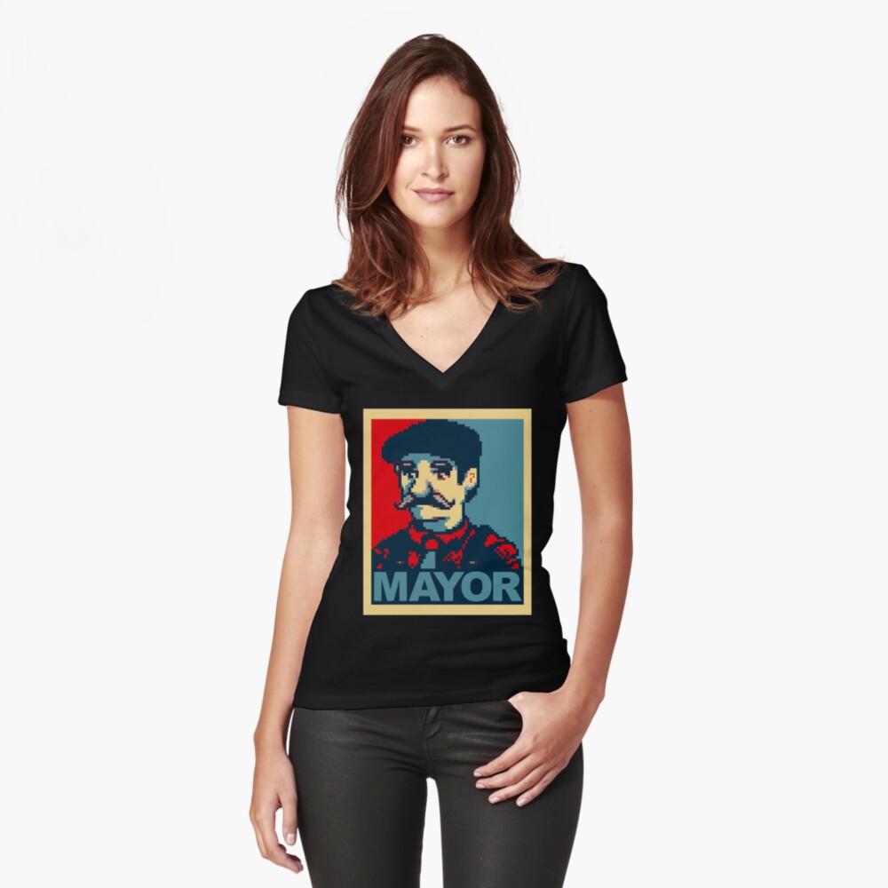 Item preview, Fitted V-Neck T-Shirt designed and sold by boozyprintz.