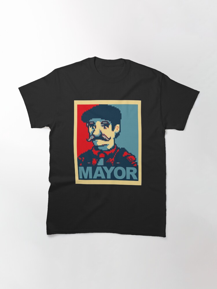 Thumbnail 3 of 7, Classic T-Shirt, Lewis For Mayor - Stardew Valley inspired campaign designed and sold by boozyprintz.
