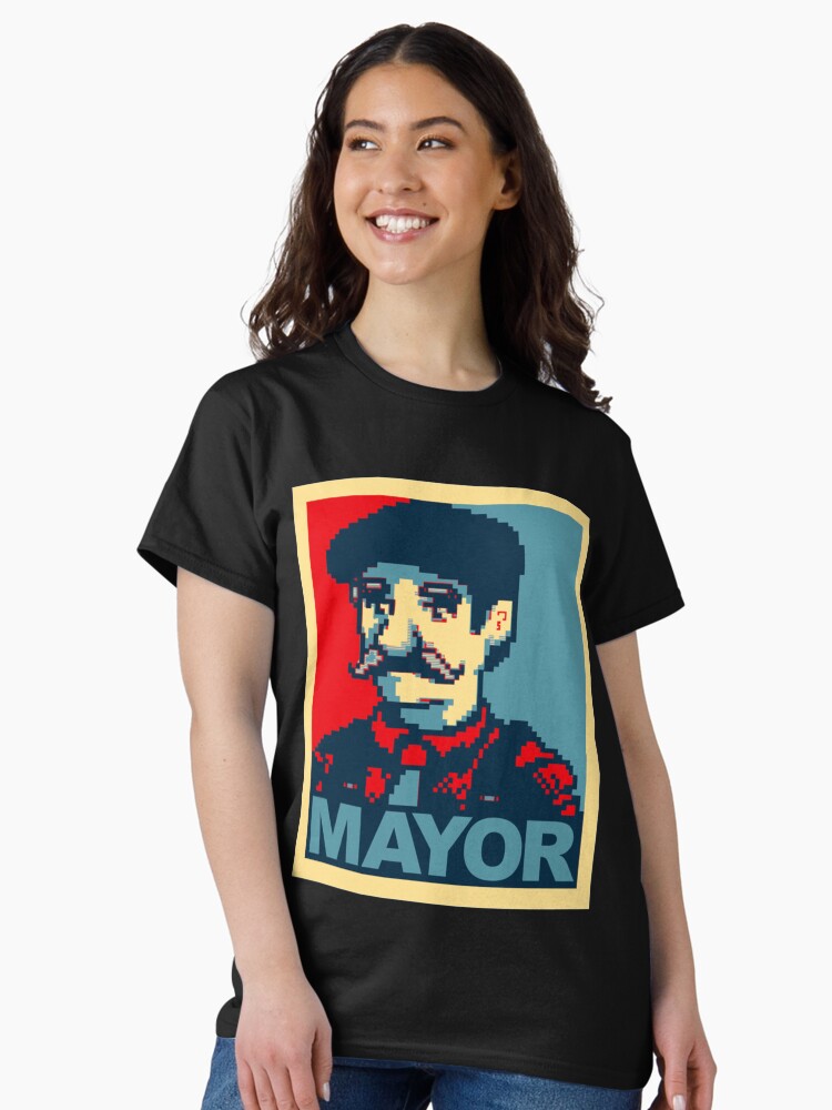 Thumbnail 2 of 7, Classic T-Shirt, Lewis For Mayor - Stardew Valley inspired campaign designed and sold by boozyprintz.