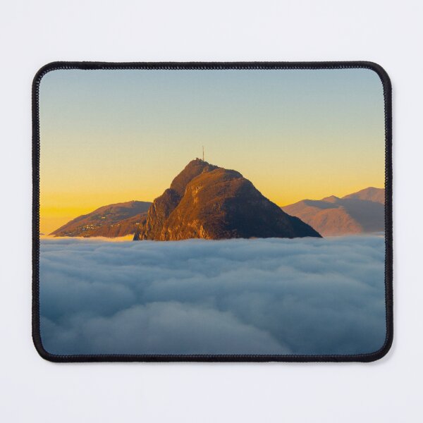 Item preview, Mountain Peak San Salvatore Above Cloudscape with Sunlight and Clear Sky designed and sold by Mats Silvan.