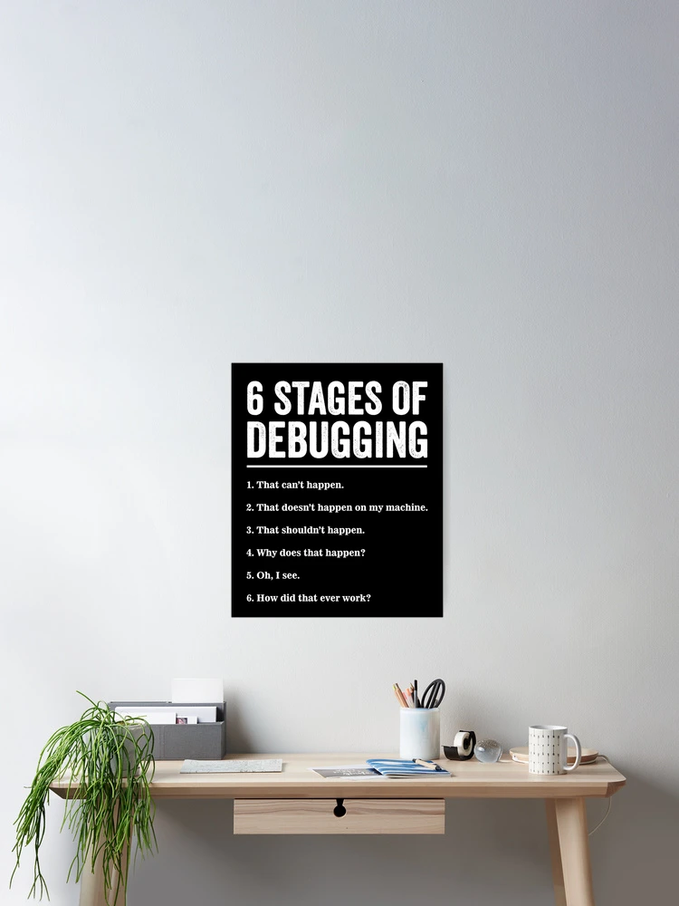 Thumbnail 2 of 3, Poster, Retro Debugging Bug Coding Computer Programmer designed and sold by LPDankdesign.