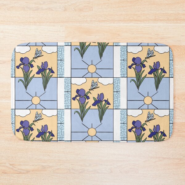 Aperçu de l'œuvre Fleurs d'iris en vitrail créée et vendue par Cintia Tamanaha.