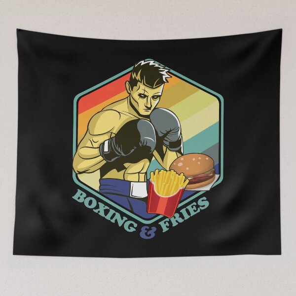 Item preview, Boxing Fastfood Burger Fries Boxer designed and sold by TheAplus.