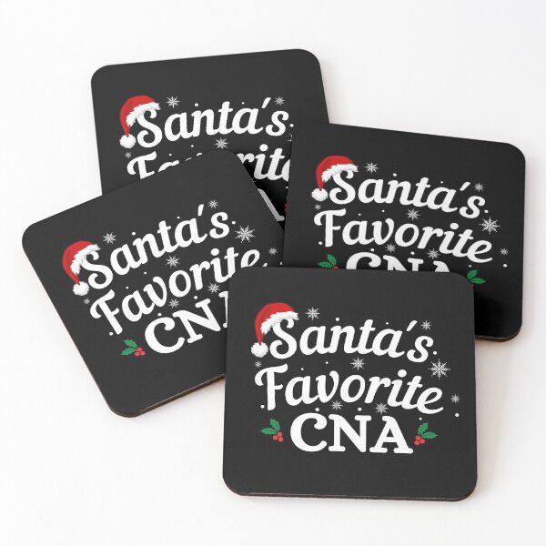 Item preview, Santas Favorite CNA (white text) - Nurse Christmas - Merry Christmas with Santa Hat designed and sold by CaitU.