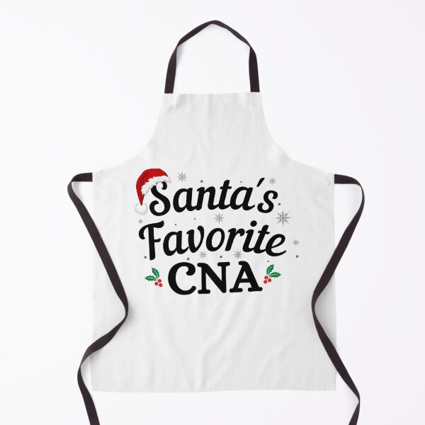 Item preview, Santas Favorite CNA (black text) - Nurse Christmas - Merry Christmas with Santa Hat designed and sold by CaitU.