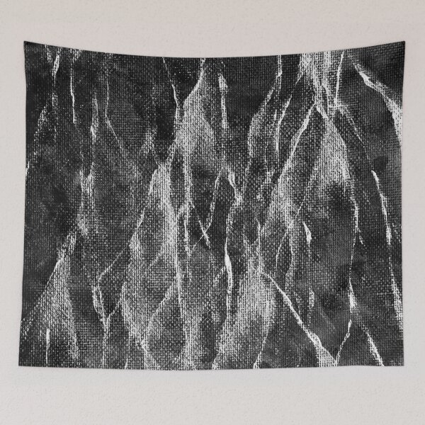 Item preview, Black and white Wave-Line Art Acrylic painting designed and sold by jeanyun48.
