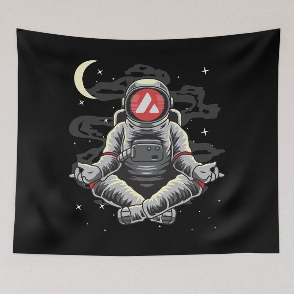 Item preview, Astronaut Yoga Avalanche Avax Coin To The Moon Crypto Token Blockchain Cryptocurrency Wallet designed and sold by JaxonBrown.
