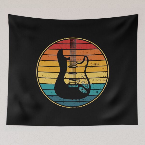 Item preview, Retro Vintage Circle Sunset S-Style Electric Guitar designed and sold by nightsworthy.