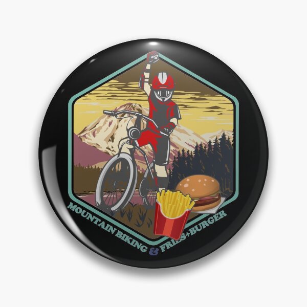 Item preview, Mountain Biking Fastfood Burger Fries Biker designed and sold by TheAplus.