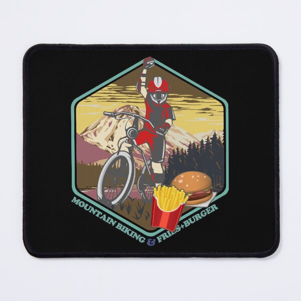 Item preview, Mountain Biking Fastfood Burger Fries Biker designed and sold by TheAplus.