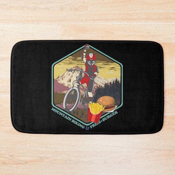 Item preview, Mountain Biking Fastfood Burger Fries Biker designed and sold by TheAplus.