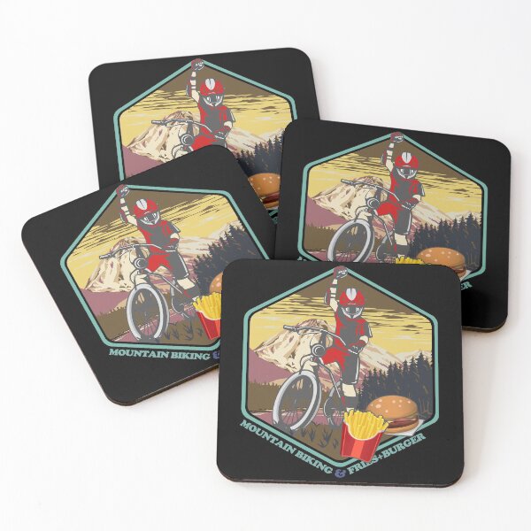 Item preview, Mountain Biking Fastfood Burger Fries Biker designed and sold by TheAplus.