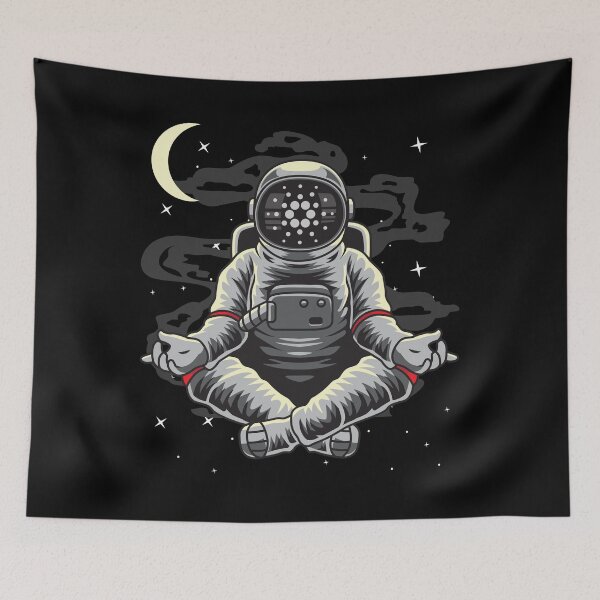 Item preview, Astronaut Yoga Cardano ADA Coin To The Moon Crypto Token Blockchain Cryptocurrency Wallet designed and sold by JaxonBrown.