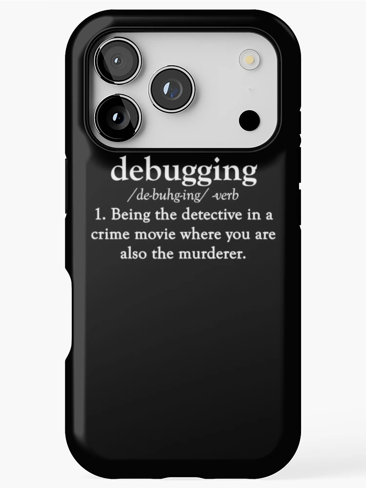 Thumbnail 1 of 4, iPhone Case, Retro Debugging Definition Funny Coding Programming Tee designed and sold by LPDankdesign.