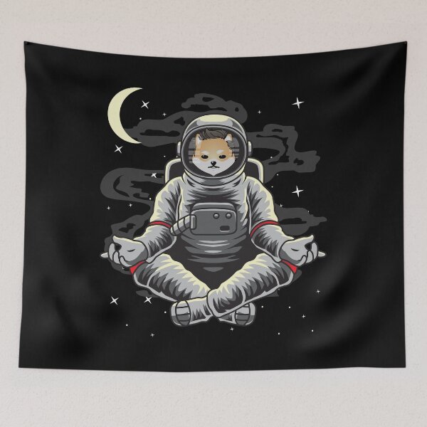 Item preview, Astronaut Yoga Dogelon Mars ELON Coin To The Moon Crypto Token Blockchain Cryptocurrency Wallet designed and sold by JaxonBrown.