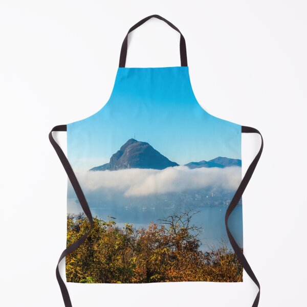 Item preview, Mountain Peak San Salvatore Above Cloudscape and Lake Lugano with Sunlight and Clear Sky in City of Lugano designed and sold by Mats Silvan.