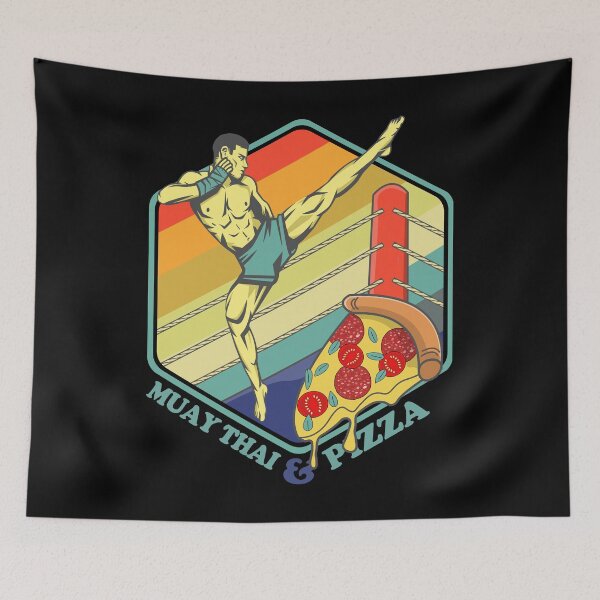 Item preview, Muay Thai Pizza Thai Boxer designed and sold by TheAplus.