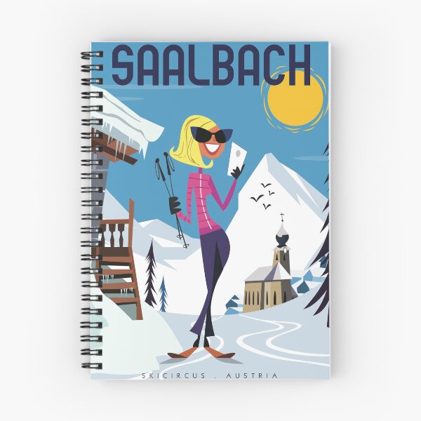 Item preview, Saalbach ski poster designed and sold by Gary Godel.