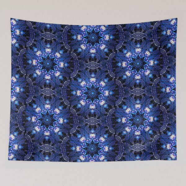 Item preview, "On the Edge of Bliss" (Blue Tones) - Geometric Abstract Mandala  designed and sold by Leah McNeir.