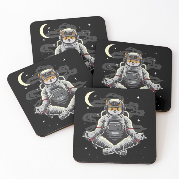 Item preview, Astronaut Yoga Floki Inu Coin To The Moon Floki Army Crypto Token Blockchain Cryptocurrency Wallet designed and sold by JaxonBrown.