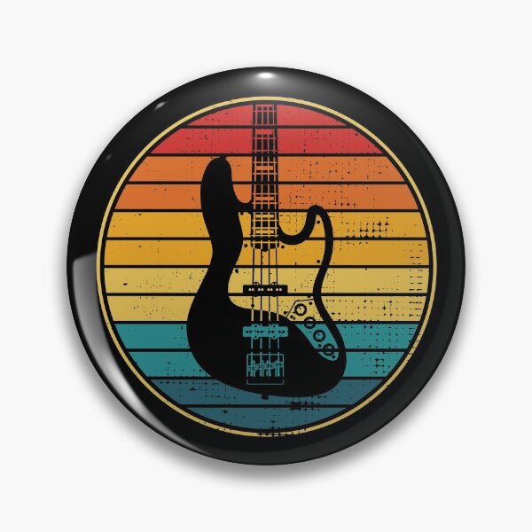 Item preview, Retro Vintage Circle Sunset J-Style Bass Guitar designed and sold by nightsworthy.