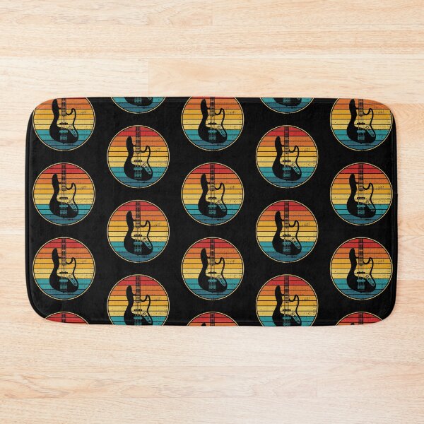 Item preview, Retro Vintage Circle Sunset J-Style Bass Guitar designed and sold by nightsworthy.
