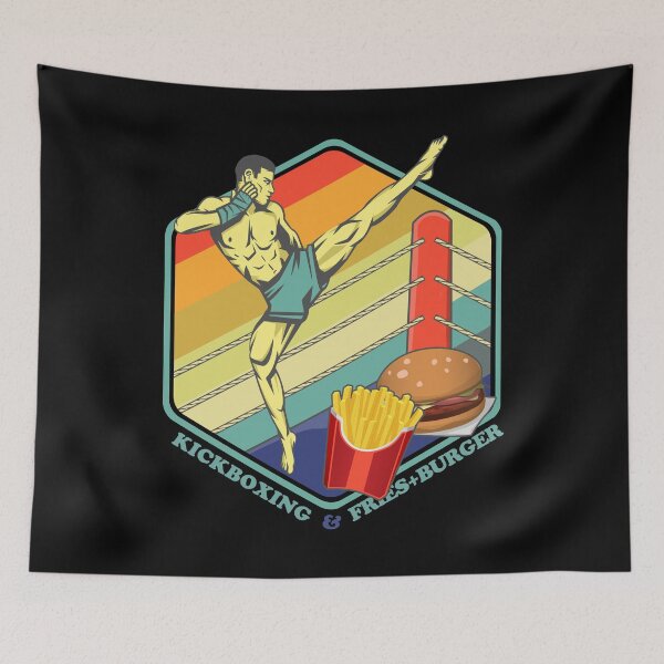Item preview, Muay Thai Fastfood Fries Burger Thai Boxer designed and sold by TheAplus.