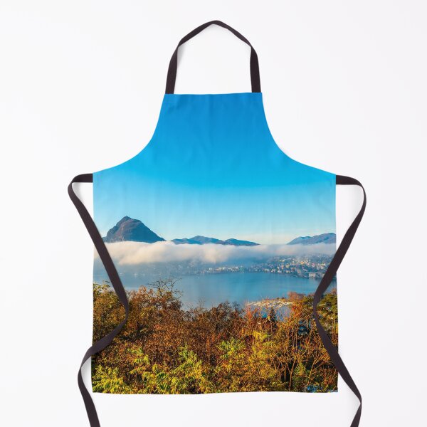 Item preview, Mountain Peak San Salvatore Above Cloudscape and Lake Lugano with Sunlight and Clear Sky in City of Lugano designed and sold by Mats Silvan.