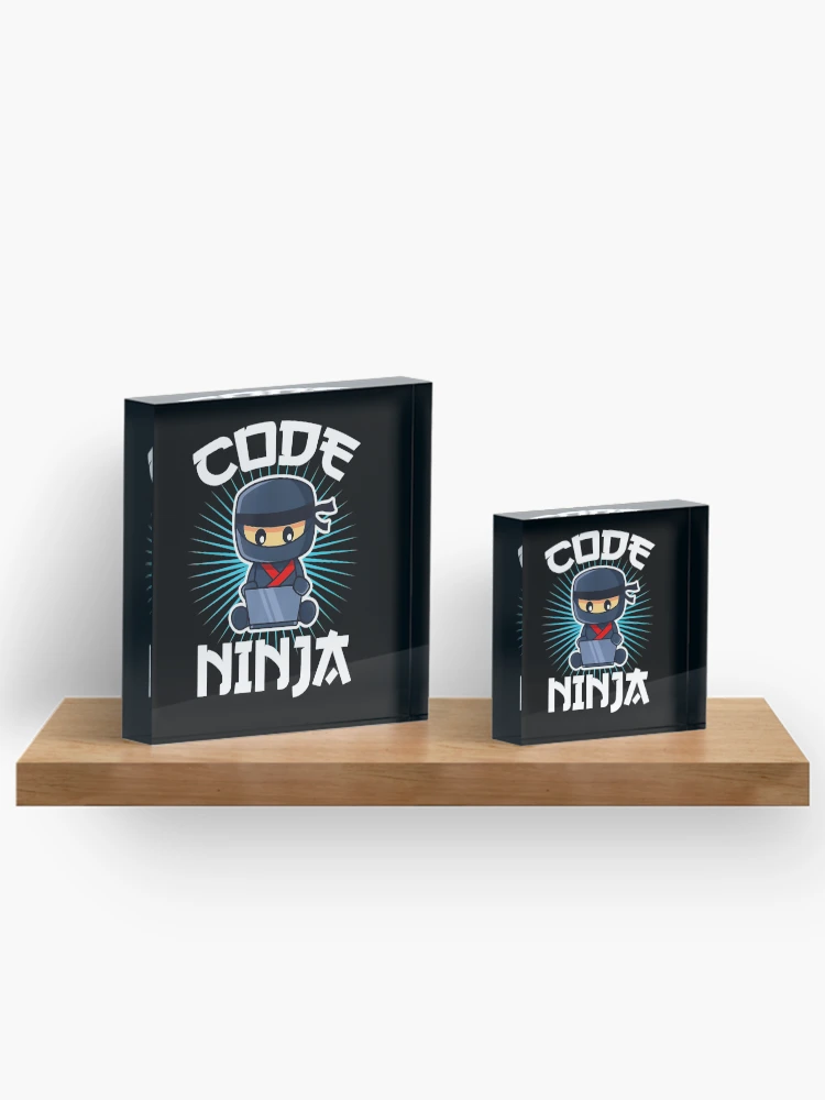 Thumbnail 3 von 5, Acrylblock, Retro Code Ninja Programmierer Coder Computerprogrammierung Codierung designt und verkauft von TNMankdesign.