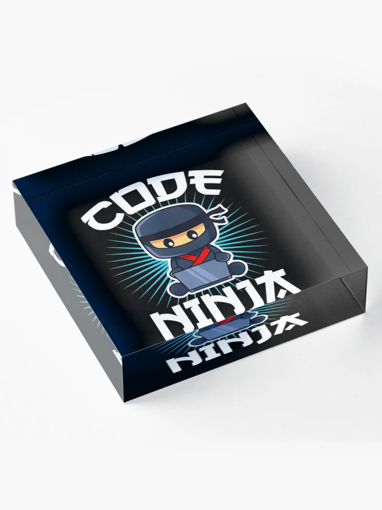 Thumbnail 4 von 5, Acrylblock, Retro Code Ninja Programmierer Coder Computerprogrammierung Codierung designt und verkauft von TNMankdesign.