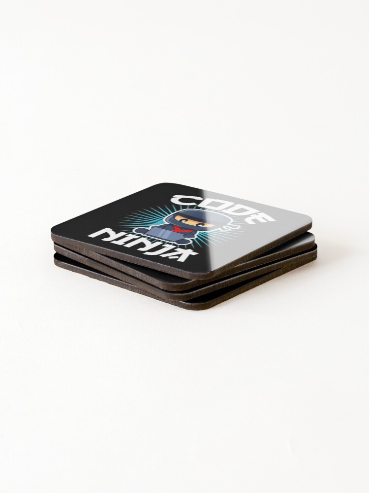 Thumbnail 4 of 5, Coasters (Set of 4), Retro Code Ninja Programmer Coder Computer Programming Coding designed and sold by TNMankdesign.