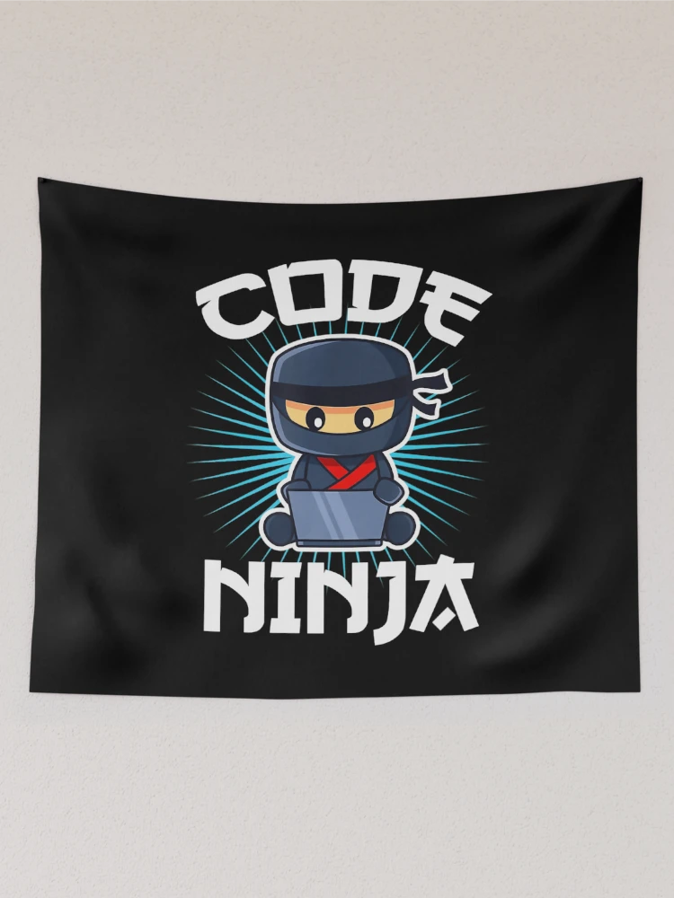 Thumbnail 2 of 3, Tapestry, Retro Code Ninja Programmer Coder Computer Programming Coding designed and sold by TNMankdesign.
