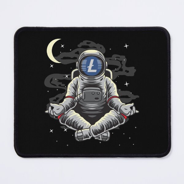 Artikelvorschau, Astronaut Yoga LiteCoin LTC Zum Mond Krypto-Token Blockchain Kryptowährungs-Wallet entworfen und verkauft von JaxonBrown.
