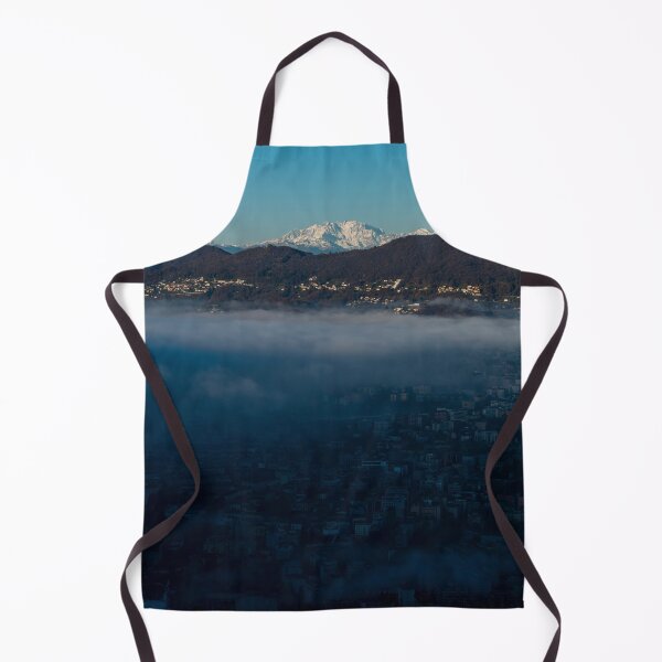 Item preview, Snow-capped Mountain Peak Monte Rosa Above Cloudscape and Lake Lugano with Sunlight and Clear Sky in City of Lugano designed and sold by Mats Silvan.