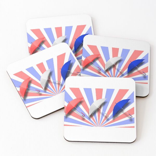 Item preview, Red White And Blue Stripes With Umbrellas designed and sold by NeavesPhoto.
