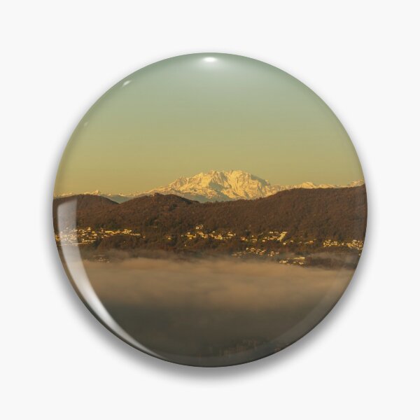 Item preview, Snow-capped Mountain Peak Monte Rosa Above Cloudscape and Lake Lugano with Sunlight and Clear Sky in City of Lugano designed and sold by Mats Silvan.