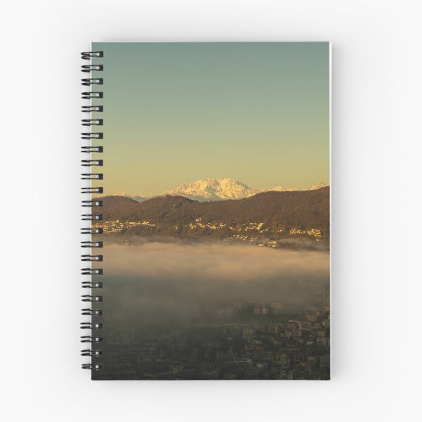 Item preview, Snow-capped Mountain Peak Monte Rosa Above Cloudscape and Lake Lugano with Sunlight and Clear Sky in City of Lugano designed and sold by Mats Silvan.