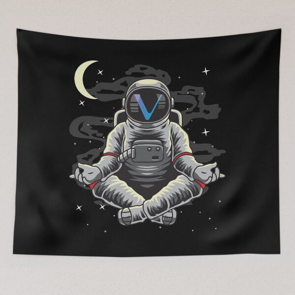 Item preview, Astronaut Yoga Vechain VET Coin To The Moon Crypto Token Blockchain Cryptocurrency Wallet designed and sold by JaxonBrown.